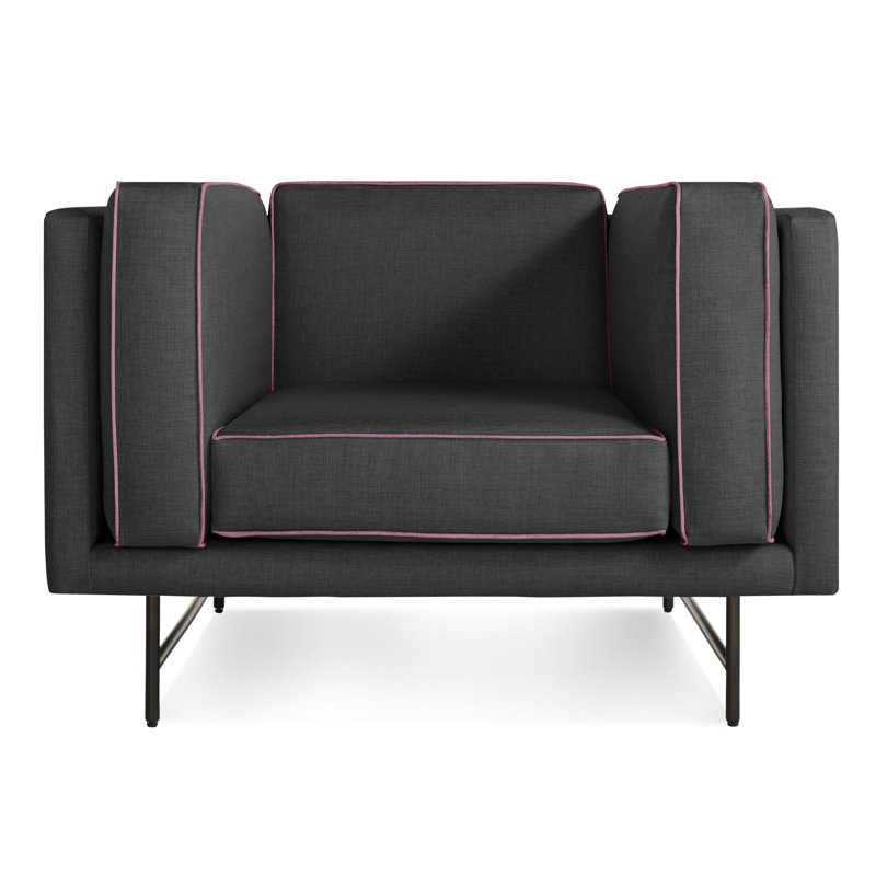 Bank Club Chair, Lava Polyester Blend, Black