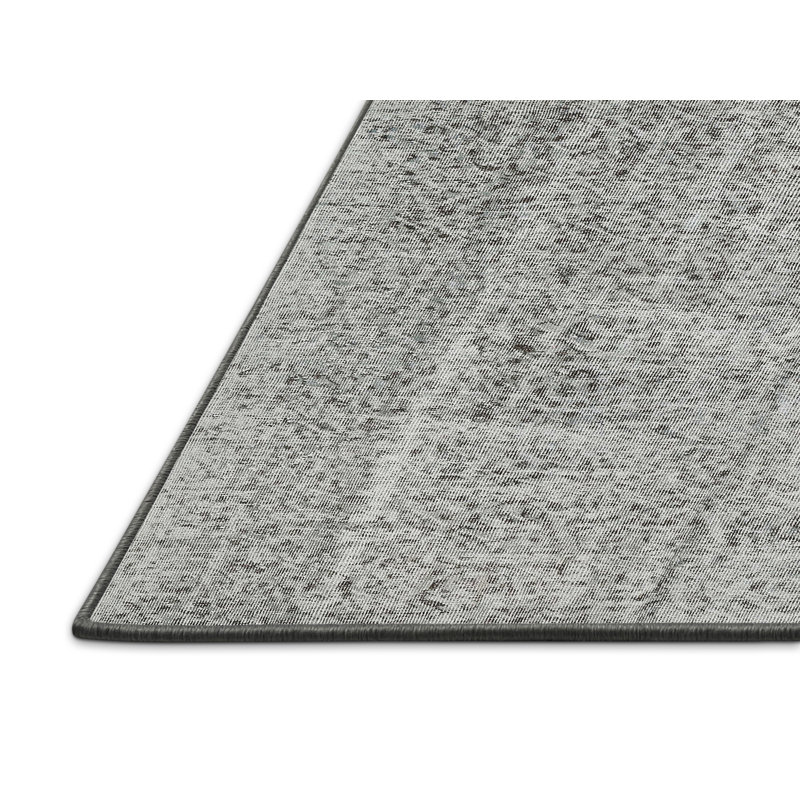 Tapis gris abstrait en laine, Rectangle 6 pi x 9 pi