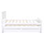 Lit simple blanc avec lit gigogne et rangement