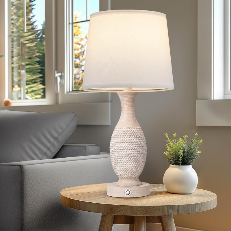 Ensemble de 2 lampes de chevet avec USB C + A - lampes tactiles à intensité variable pour tables de chevet et salon