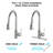 Stainless Steel Kitchen Faucet With Soap Dispenser, Brushed Nickel - Scratch Resistance, Rust Spot , Easy To Clean In Dispenser Scratches, Rust, And Spots, 1.8Gpm Max Flow Rate-71494052