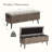 Elmont 47.24" W Solid Wood Upholstered Storage Bench