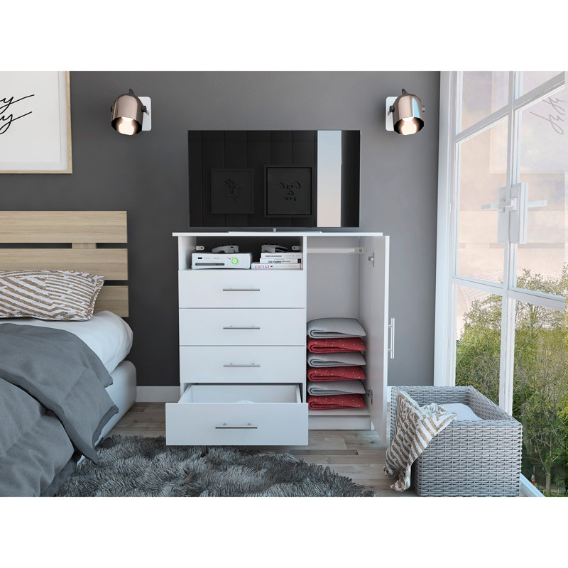 Commode Beaufort, chambre à coucher, blanc, Blanc