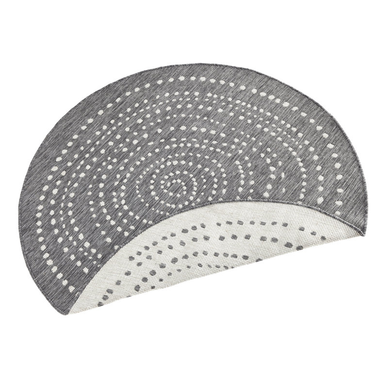Bali Flatweave Grey Rug, Round 200cm
