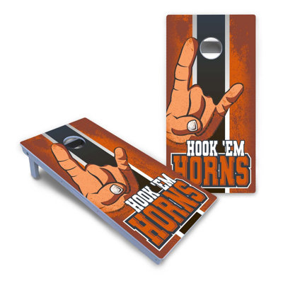 Hook Em Horns All-Weather Composite Cornhole Set