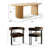 6 - Person Dining Table Sets With Oval Table & 6 Upholstered Velvet Chairs-1500406395-1500406392