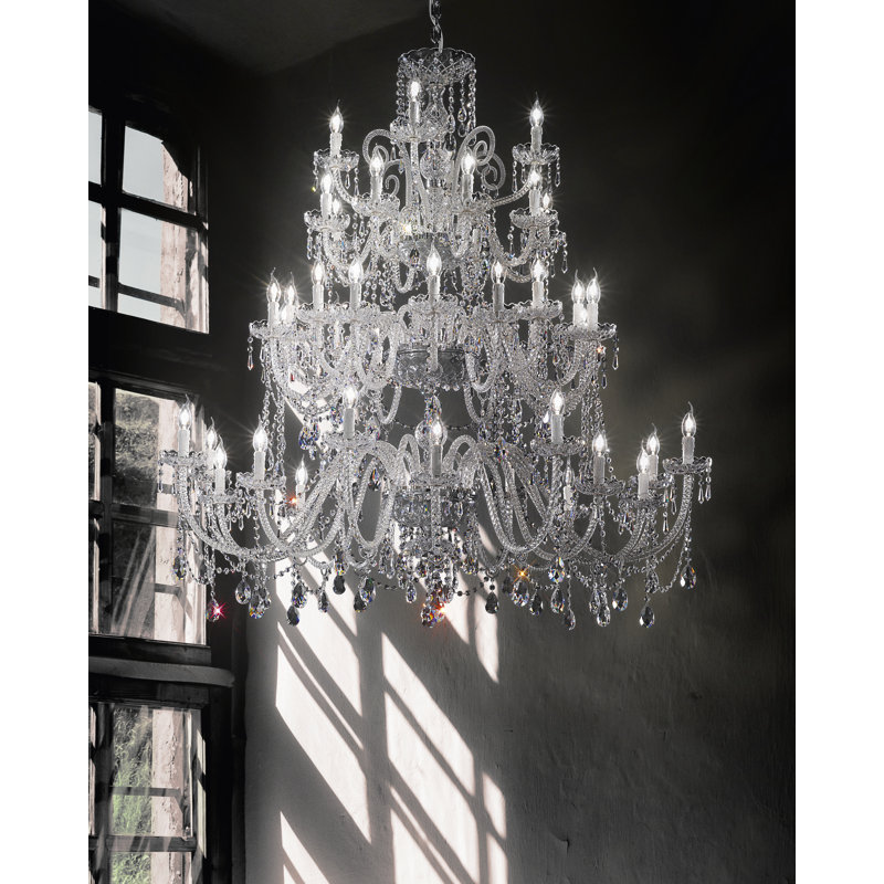 Lucce 44 - Light Candle Style Chandelier, Gold