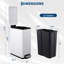 Ensemble de poubelles 12 gallons et 2,6 gallons en acier inoxydable pour cuisine et salle de bain-123449941