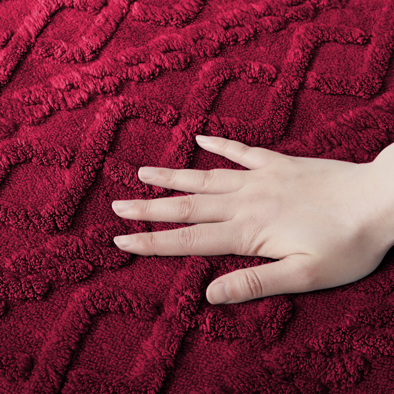 Dailah Non-Slip Bath Rug, Burgundy