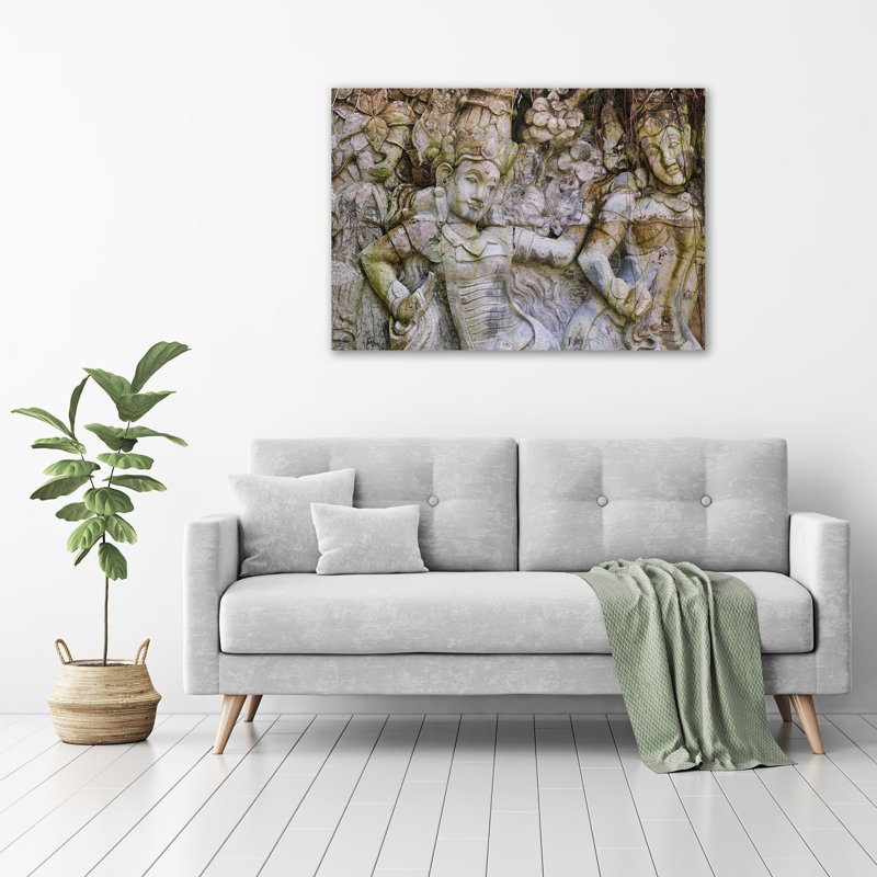 A Stone Sculpture - Wrapped Canvas Print