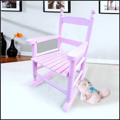 Chaise berçante classique en bois franc massif pour l'intérieur et l'extérieur, sécuritaire et durable pour la croissance des enfants
