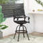 Tabouret pivotant en fonte d'aluminium