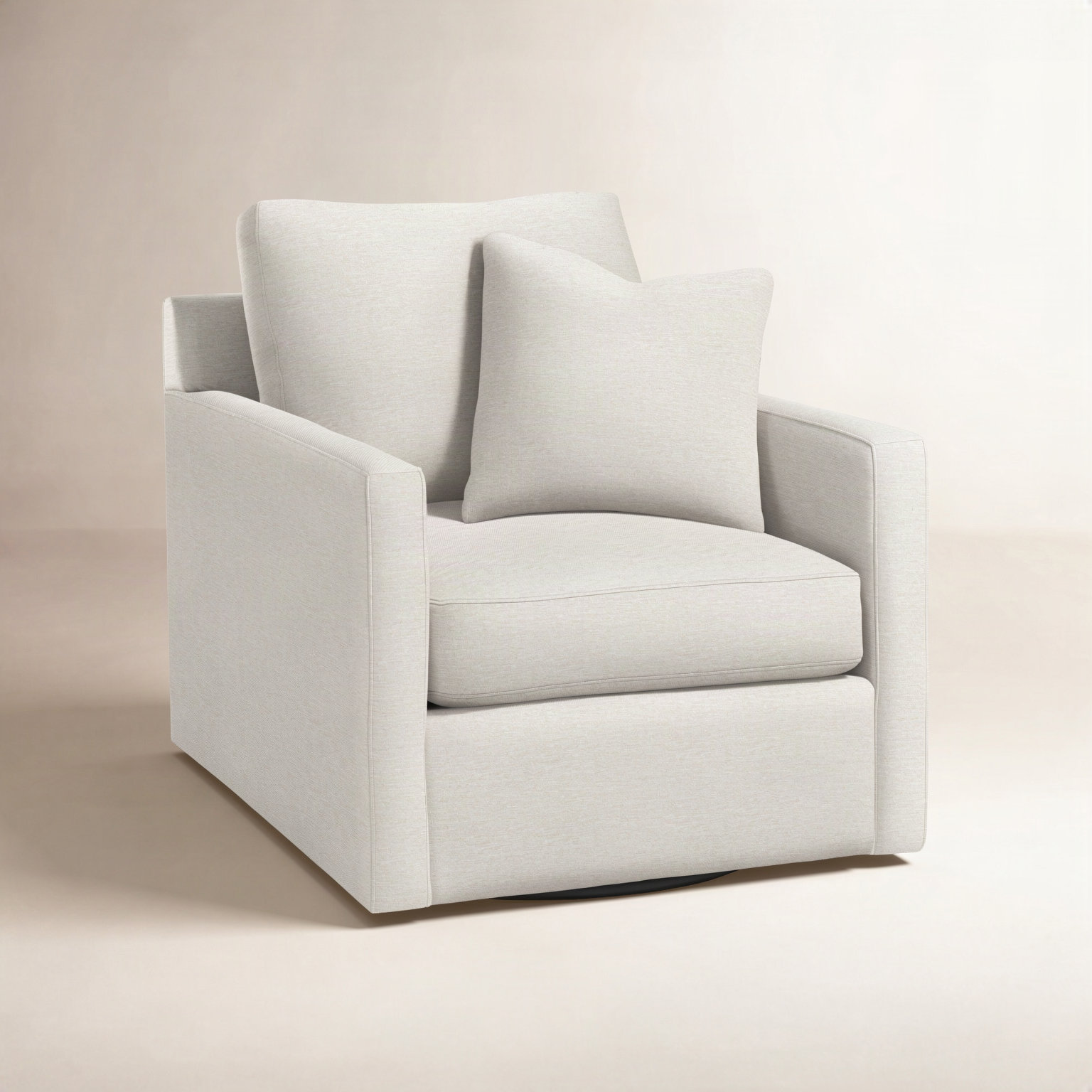 Bel-Air Upholstered Armchair, White Performance Fabric; 0851-94