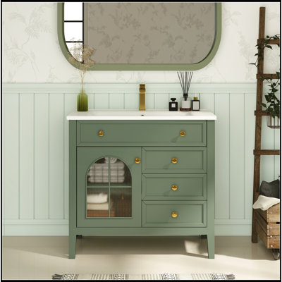 Meuble-lavabo de salle de bain Mid-Century