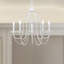 Lustre traditionnel à 5 lumières de style bougie avec détails en cristal Hauppauge-1285761254