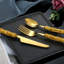 Stainless Steel Purely Natural Bamboo Handle Flatware Set Dinnerware Set 32Pcs Set 