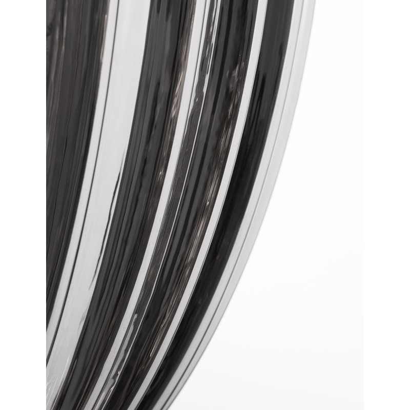 1 - Light Chrome Geometric Pendant, Smoke Grey