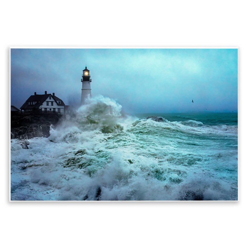 «Tall Splashing Waves», plaque d'art murale par Rick Berk, H 10 po x l 15 po