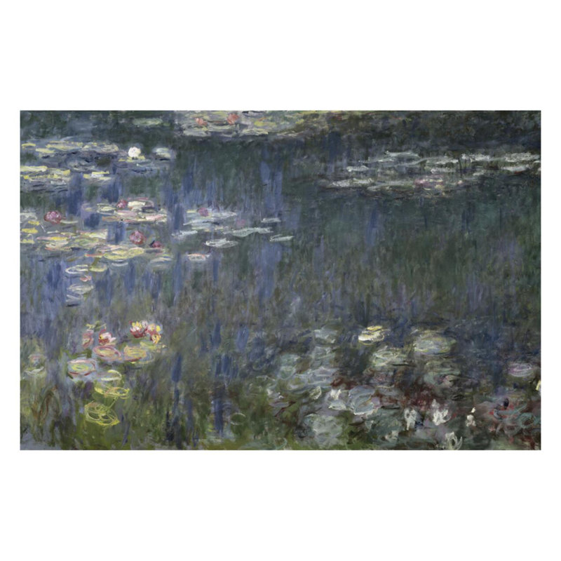 Nénuphars: reflets verts (section de gauche) par Edward Manet - Estampe numérique, H 22 po x l 28 po