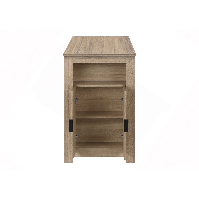 Table de salle à manger, rectangulaire, 48 po, hauteur de comptoir, petite cuisine, rangement, contemporain, Taupe