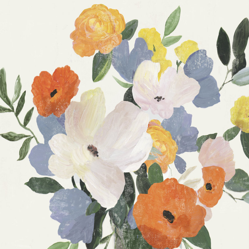 Fleurs dans un vase II, H 12 po x l 12 po
