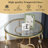 Glass End Table Set of 2, Round Side Table with Metal Frame for Living Room, Balcony, Bedroom