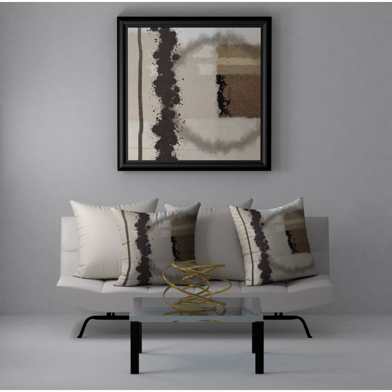 Abstract Reversible Throw Pillow, 24" x 24"