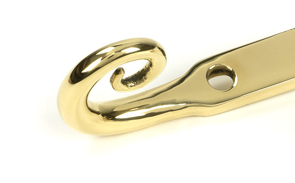 Monkeytail Stay (Steel Window), Polished Brass, 22.7cm H x 3cm W x 1.3cm D