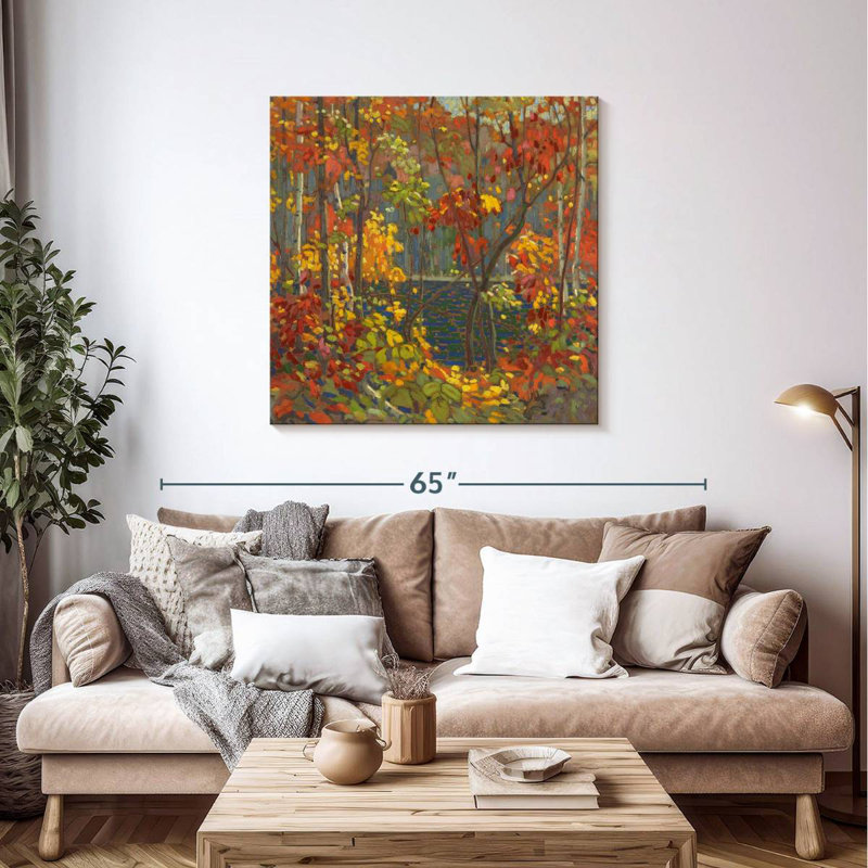 Alvord The Pool Autumn, 39" H x 39" W