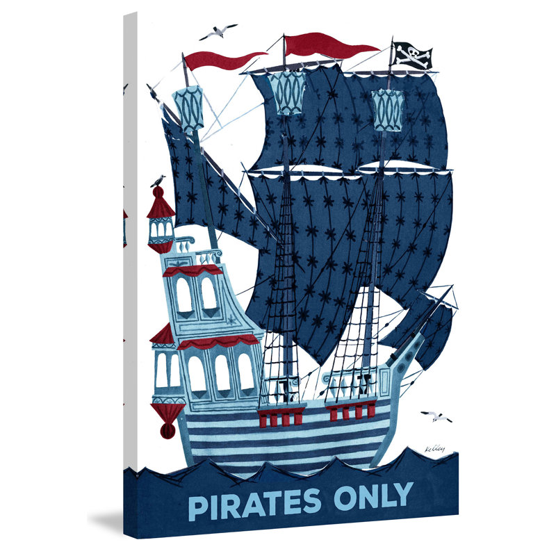 «Pirates Only», reproduction sur toile tendue, H 18 po x l 12 po x P 1,5 po