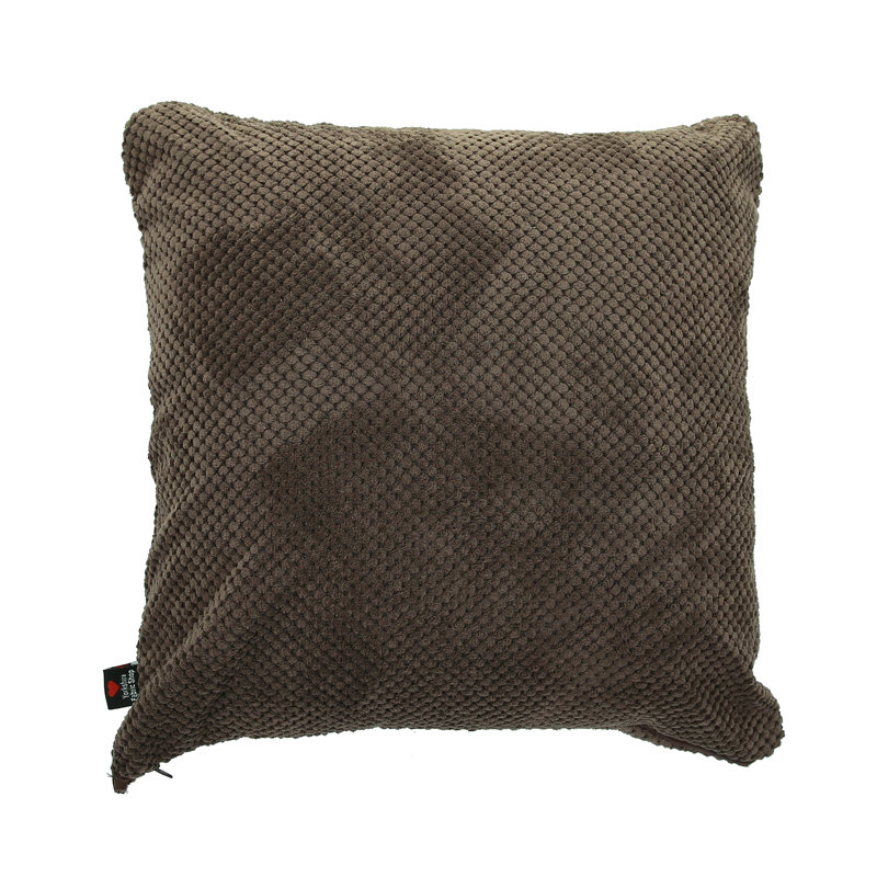 Alvarado Square Throw Cushion, 43 x 43cm, Mocha