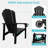 Dareona Set Of 4 Hdpe Stackable Adirondack Chairs With Cup Holders, All-Weather Outdoor Patio Chairs-432928113-423456775