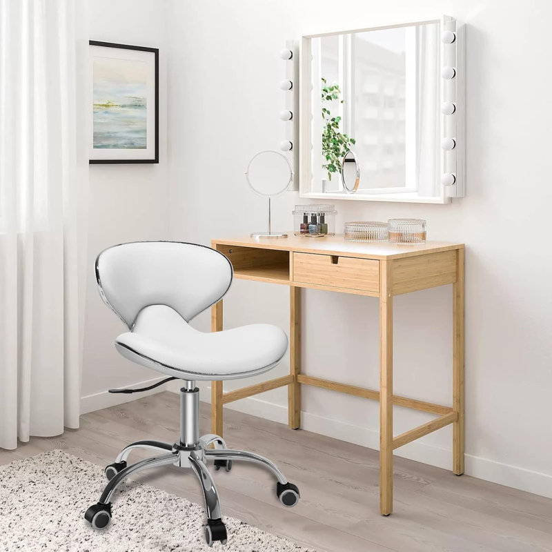 Backed Adjustable Height Ergonomic Industrial Stool