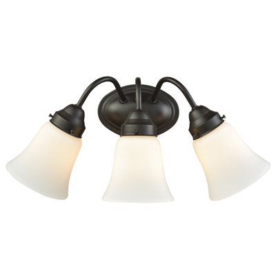Éclairage pour meuble-lavabo à 3 lumières de 17 po de large Califon - Bronze huilé