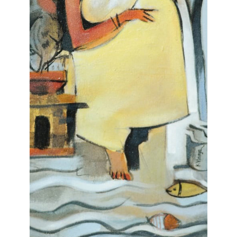 Tallin - Amour profond de la mère | Huile sur toile | Par Vinaya