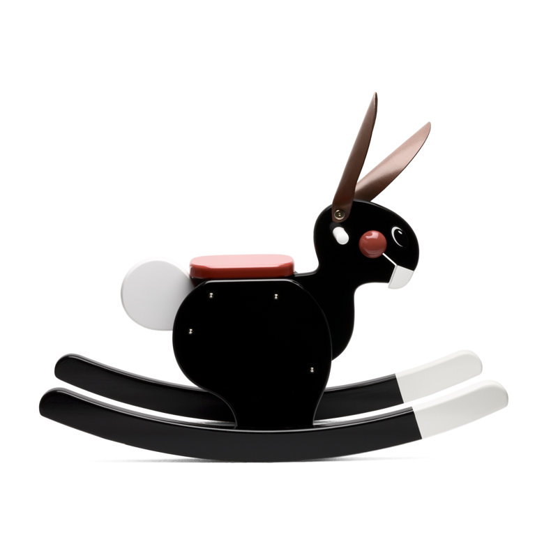 Lapin à bascule en noir