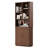 71” Tall Bookshelf With Hidden Storage Cabinet, Mid-Century Home Office Tall Bookcase With Adjustable Shelves-475168796