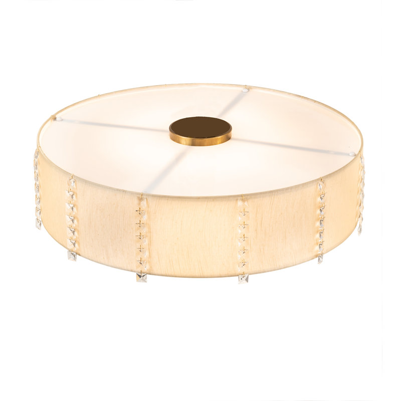 Lujoso 8 - Light Flush Mount, 11" H x 33" W x 33" D, Brass