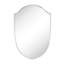Miroir de salle de bain asymétrique en métal arqué 30 po H x 20 po Faus pour meuble-lavabo, commode, manteau de cheminée ou chambre à coucher-1332063293