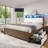 Queen Bed Frame With Led Bookcase Headboard-387933827