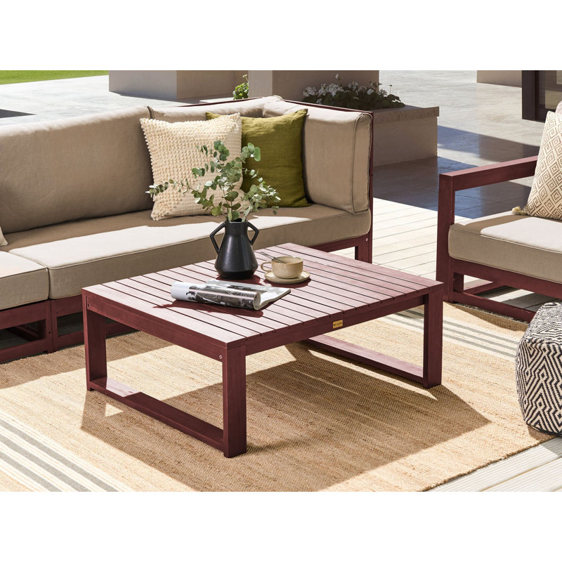 Rectangular Acacia Outdoor Coffee Table , 90cm cm W cm D, Mahogany Brown