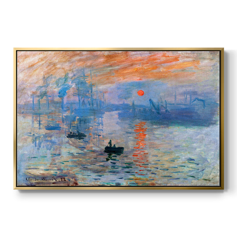 Paysage rétro - III, H 27 po x l 41 po x P 2 po, Toile avec cadre flottant or