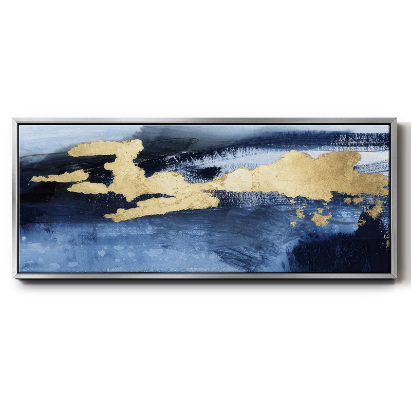 Gilded Indigo Sea I - toile encadrée