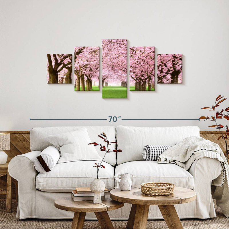 Cherry Blossom Lane, 24" H x 55" W