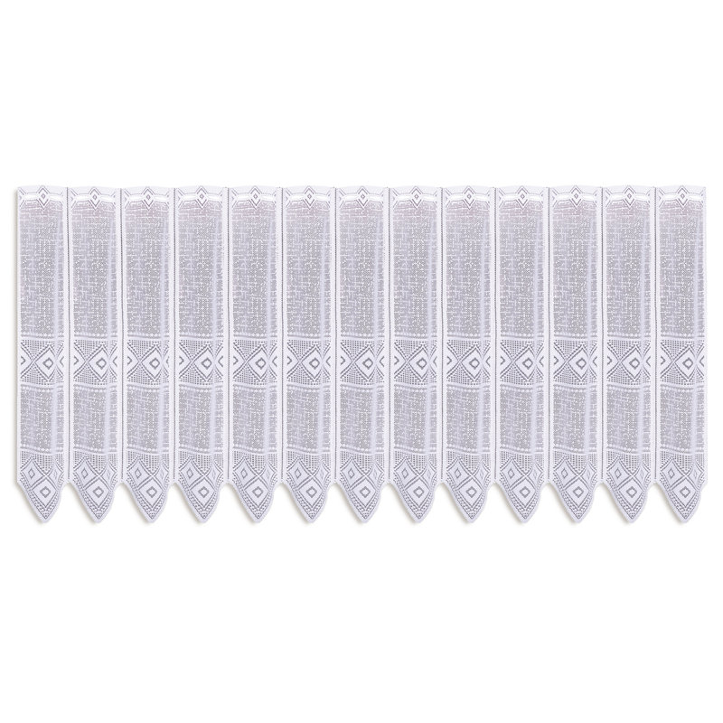 Atchison Plaid and Chevron / Zig Zag Pointed Cafe Curtain Kitchen Pelmet, 45cm H x 100cm W