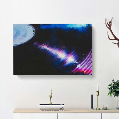 Vinyl Record Spin In Abstract - Wrapped Canvas Print