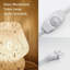 Mignon lampe de table de chevet mignonne, ensemble de 2 lampes de table de chevet en verre translucide à intensité variable pour chambre à coucher