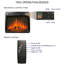 Insertion de foyer électrique ultra mince de 23 pouces, flamme réaliste, télécommande, minuterie, surchauffe, chaleur de 1400 W, 5000 / H, 11 réglages de température, 4 réglages de luminosité, pour bûches de 2000 à 2020