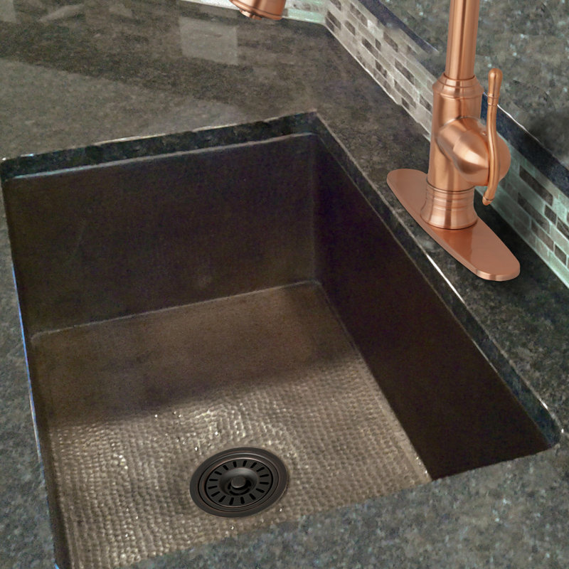 Égouttoir d’évier de cuisine en cuivre, Bronze huilé