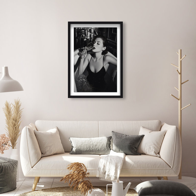 Darkened Glow Print by Oliver Gal, 55.5"H x 37.5"W, Black Shadowbox